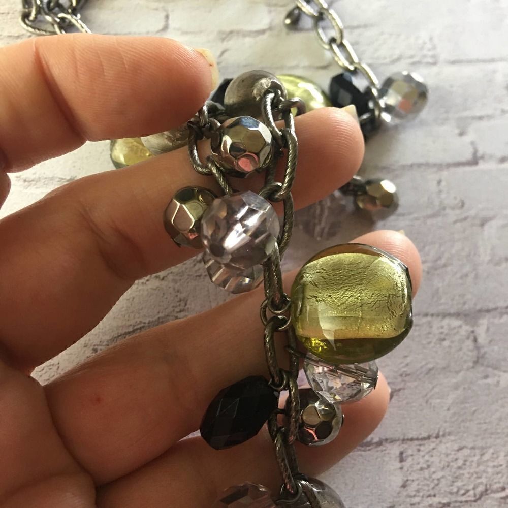 Glass Bead Y Vintage Necklace - Picture 7 of 8